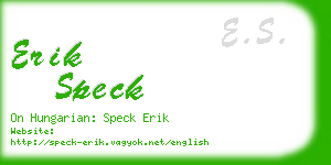 erik speck business card